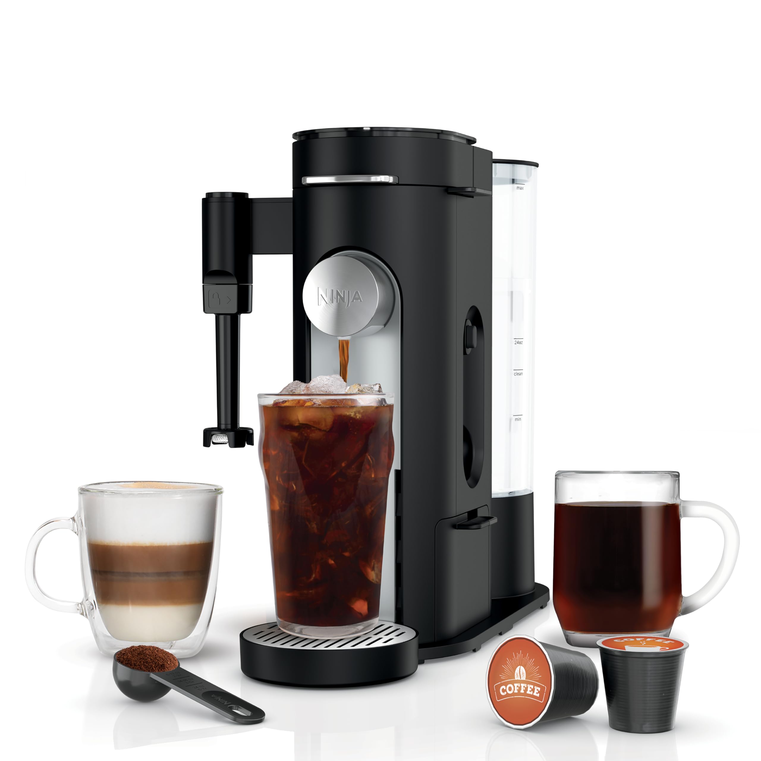Ninja Single Serve Coffee Maker - Combo Machine, K-Cup Pods and Grounds | 4 Styles of Brewing, up to