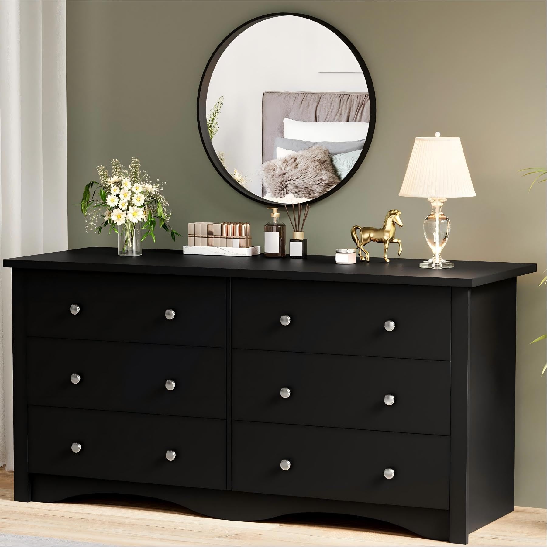 YESHOMY Dresser for Bedroom with 6 Drawer, 47.2