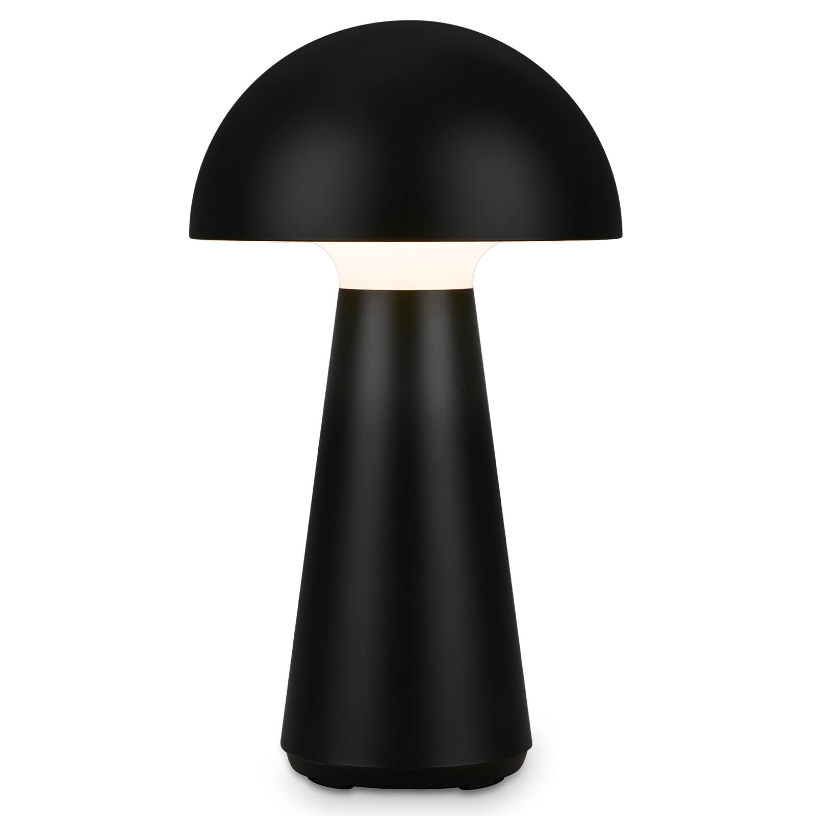 Briloner - LED Table Lamp, Rechargable and Continous Dimmable Mushroom Lamp, Touch Control Bedside, Wireless Light,Water