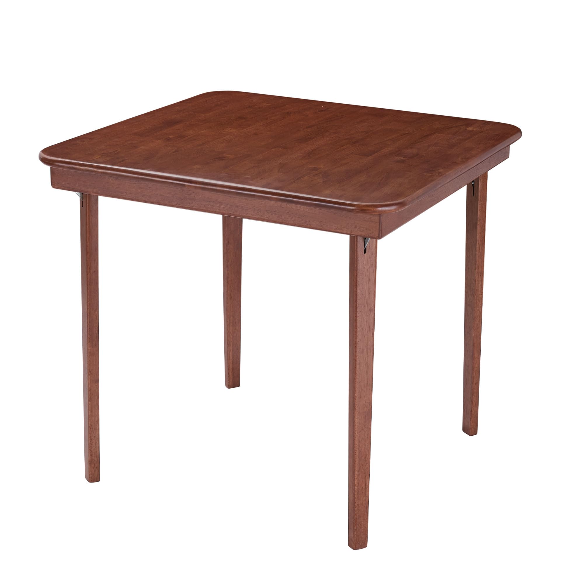 Stakmore Classic Straight Edge Solid Wood Folding Card Table, Cherry Frame