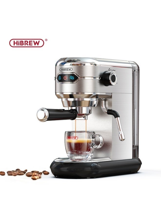 HiBREW Coffee Maker Cafetera Inox Semi Automatic Super Slim Espresso, Americano, Cappuccino, Latte, Macchiato & Many Mor