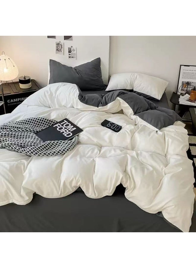 OUD Sheet set, quilt cover, composed of 4 pieces, size 200 x 230 cm, suitable for beds under 200cm, luxury king size bed