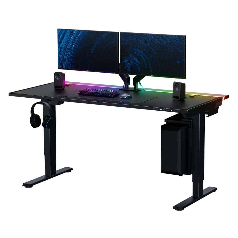 Secretlab Magnus Pro XL with Black MAGPAD Desk Mat | Ergonomic Electric Standing Desk with Magnetic Cable Management | I