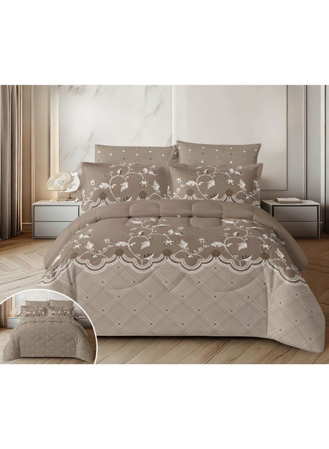 SMART HOME Luxurious 4-Piece Bedding Set with Comfortable Filling – Soft Quilted Comforter Set with Fitted Sheet, Pillow