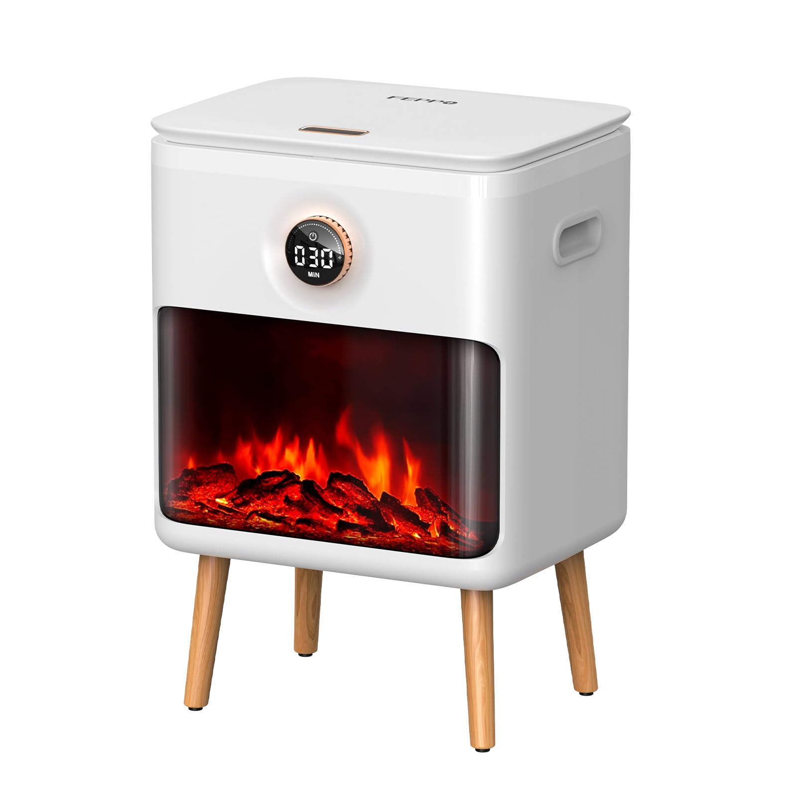 FEPPO Towel Warmer, Large Capacity Luxury Towel Warmers for Bathroom with HearthGlow Display, Rotary Timer Control & LED