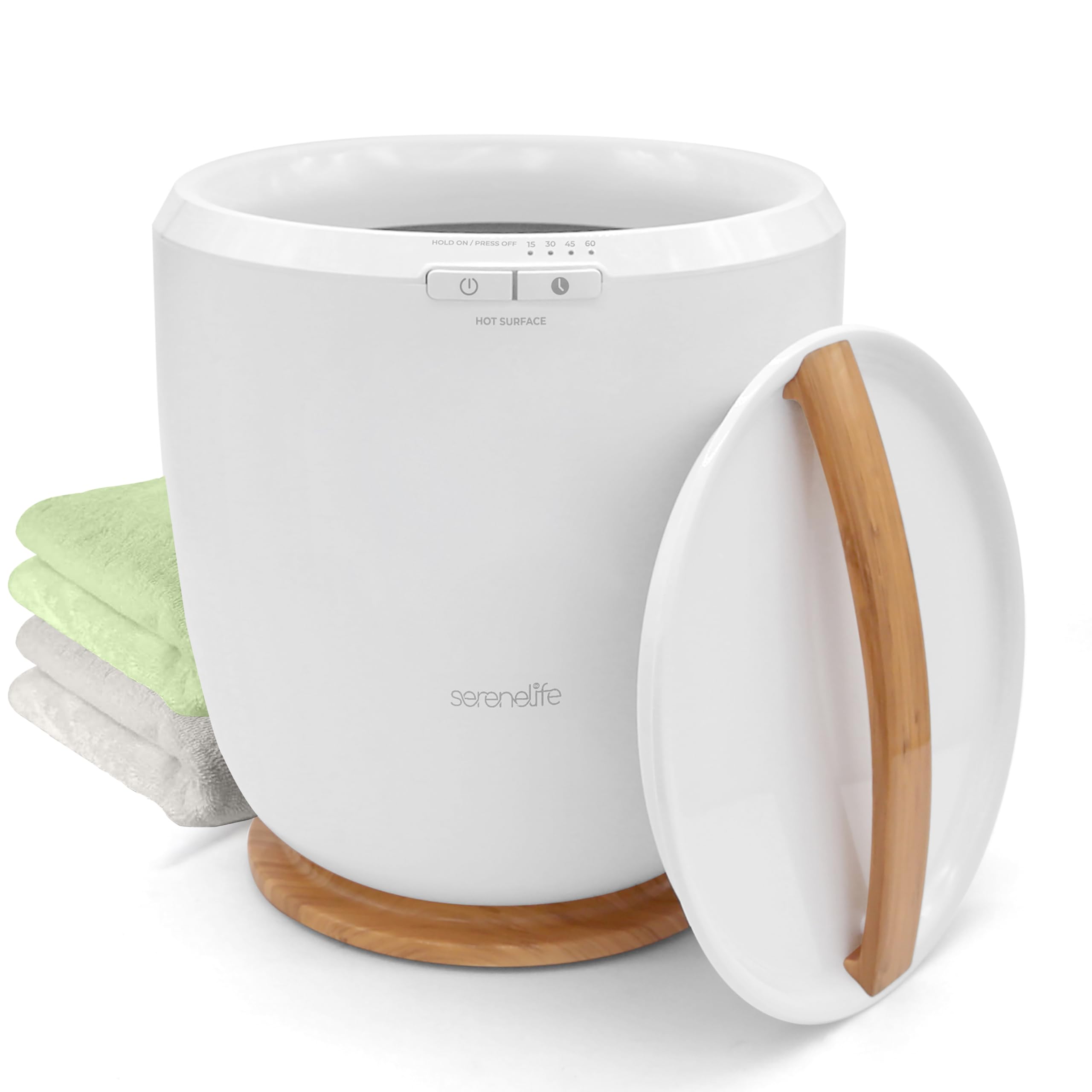 SereneLife Towel Warmer Bucket – Luxury Electric Towel Heater with Auto Shut-Off & Aromatherapy, Fits Large Bath Towel,