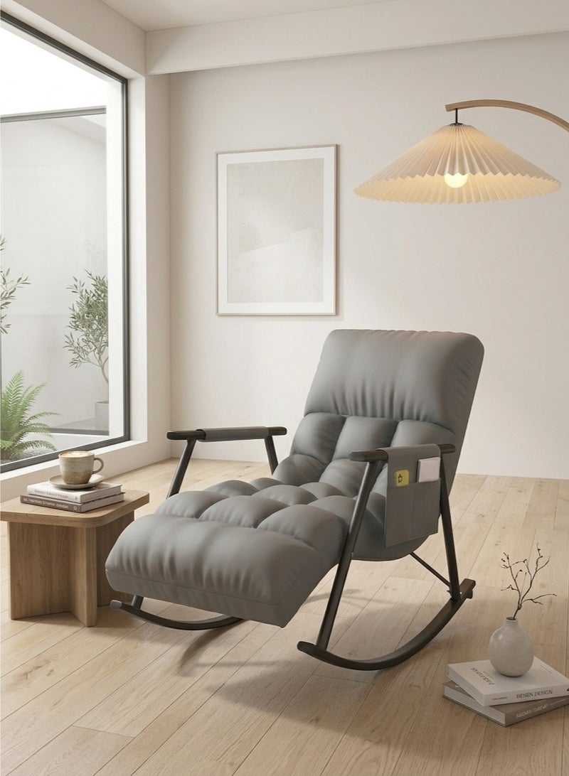 XiuWoo Nursery Rocking Chair Lounge Chair, Modern Adjustable Lounger Sofa,Can Lie or Sleep Lazy Chair,Single Rocker Chai