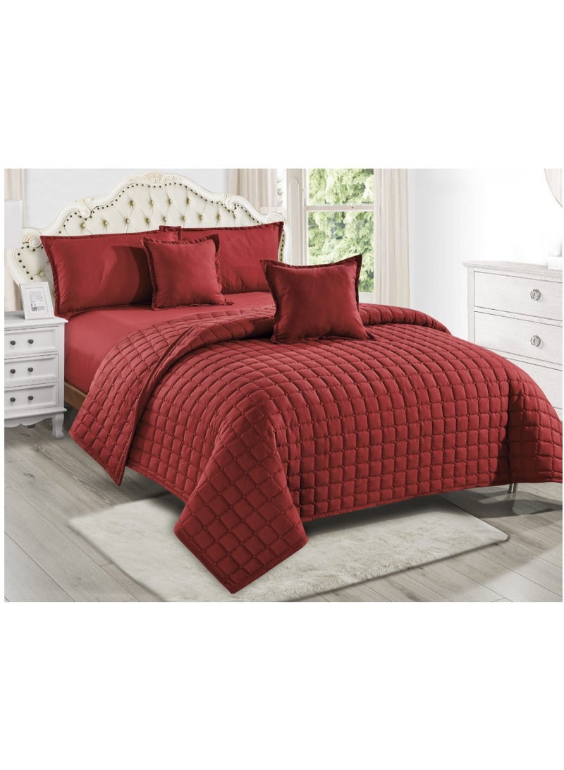 Moon 4-Piece Compressed Comforter Set Single Size Microfiber red 210x160cm