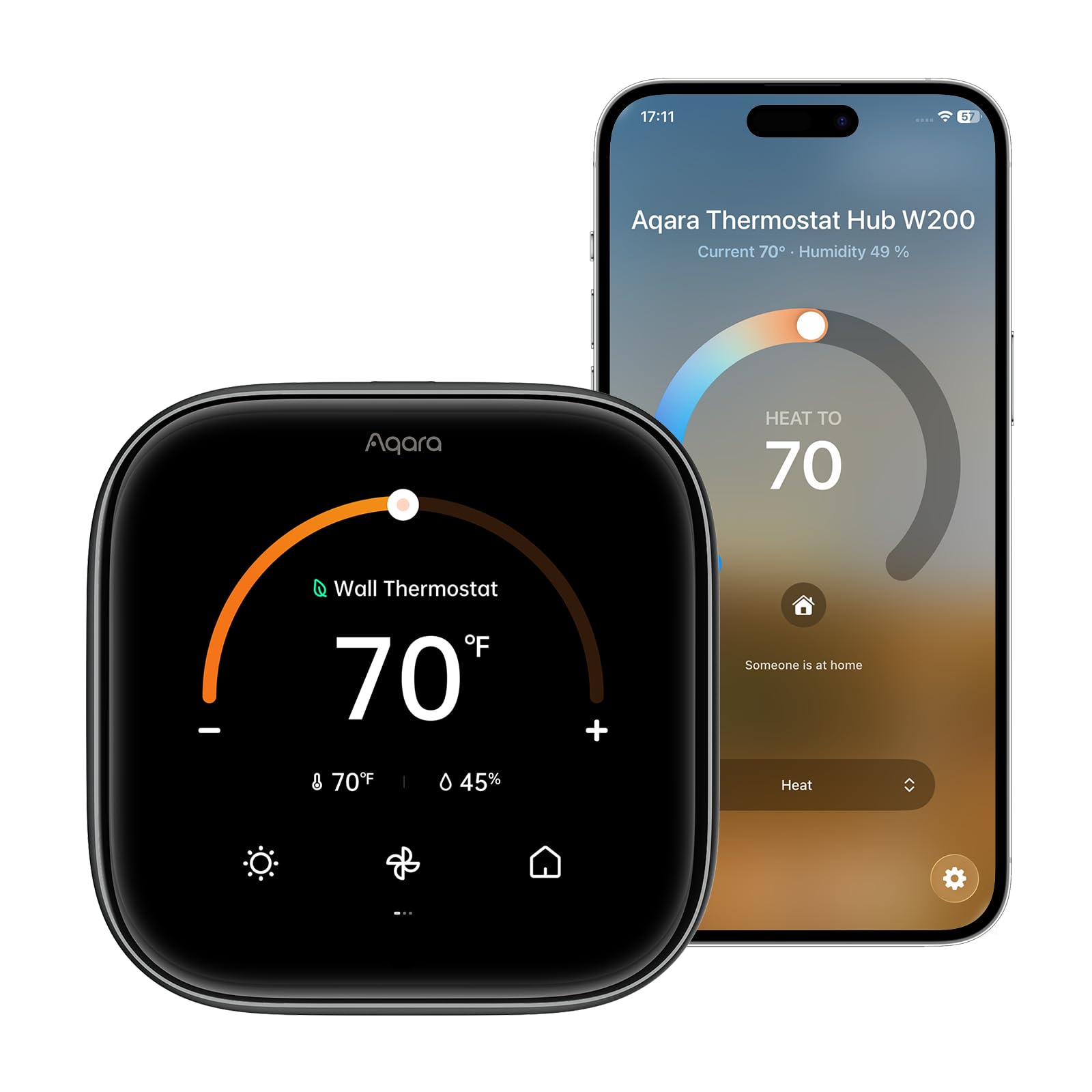 Aqara Smart Thermostat W200 with Apple Adaptive Temperature & Clean Energy Guidance, 4