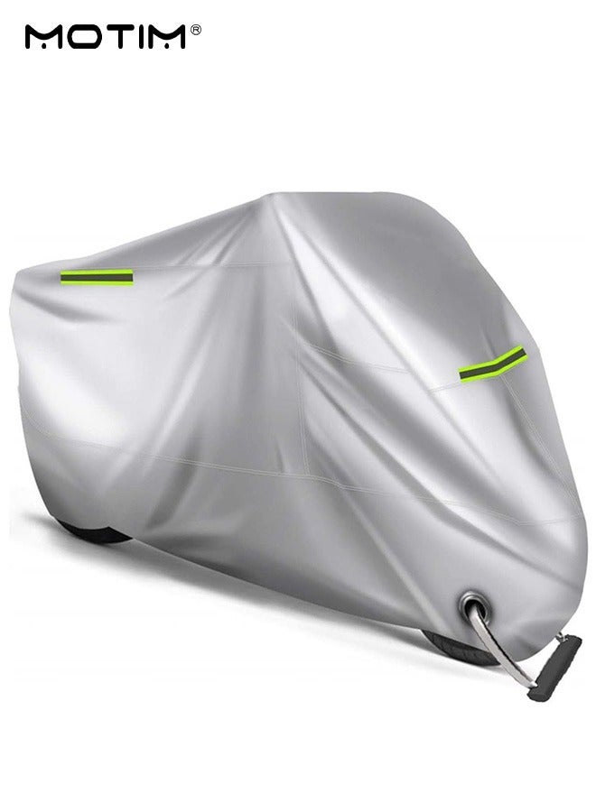 Motim Motorcycle Cover XXXL 265*105*125 cm, Polyester Motorbike Cover All Season Universal Weather W