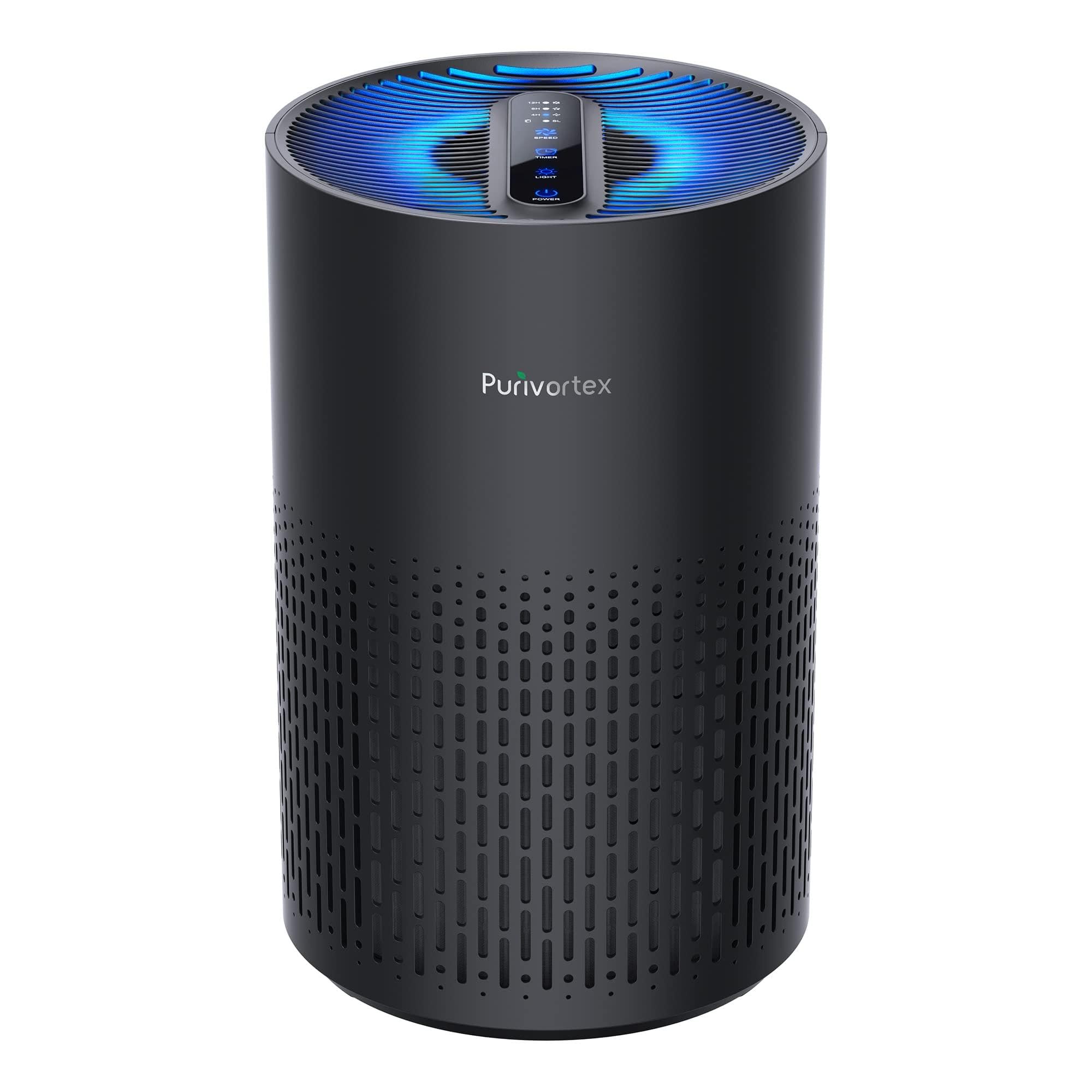 Purivortex Air Purifiers for Bedroom, Quiet Air Purifier with HEPA Filter for Pollen, Smoke, Dust, Pet Dander, Odor, Hai