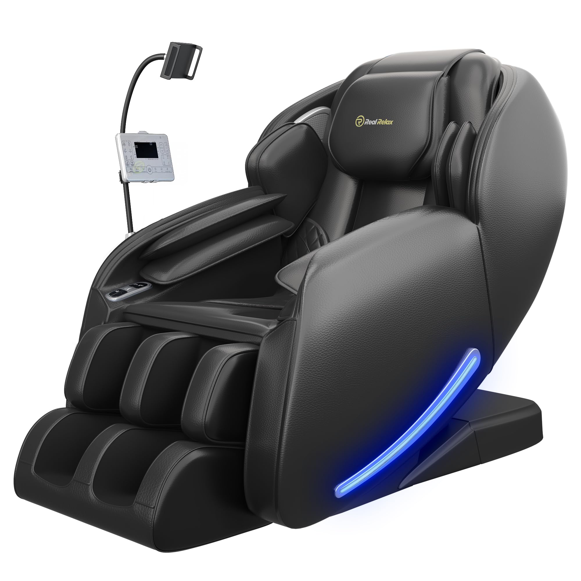 Real Relax Massage Chair Full Body with Unique Phone Controller, Zero Gravity 3D SL-Track Recliner with APP Control, Chi