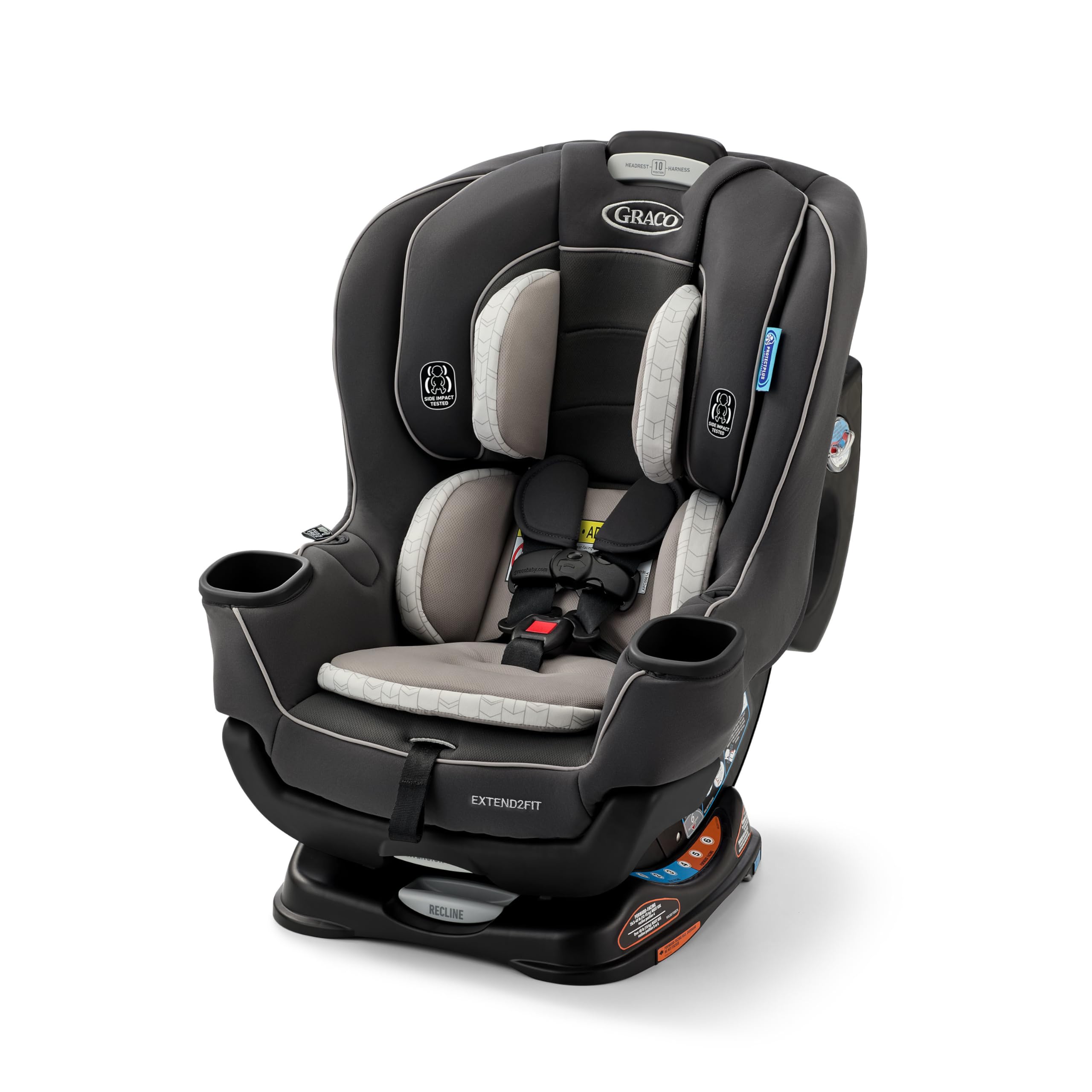 Graco Extend2Fit Convertible Car Seat, Rear and Forward Facing Car Seat with Adjustable Extension Pa