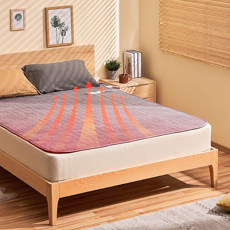 BK&MF Flannel Heated Blanket Electric Throw,4 Heat Settings Machine Washable Heater Blanket Electric Heating Blanket Fas