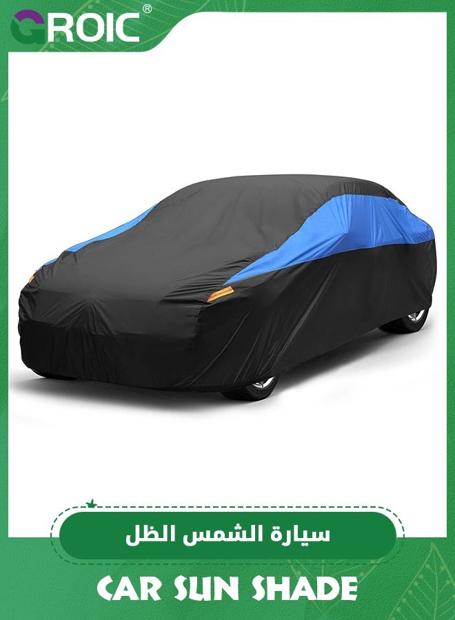 GROIC Car Cover Waterproof All Weather,Outdoor Car Cover for Automobiles,Full Exterior Cover Windproof Outdoor car Cover