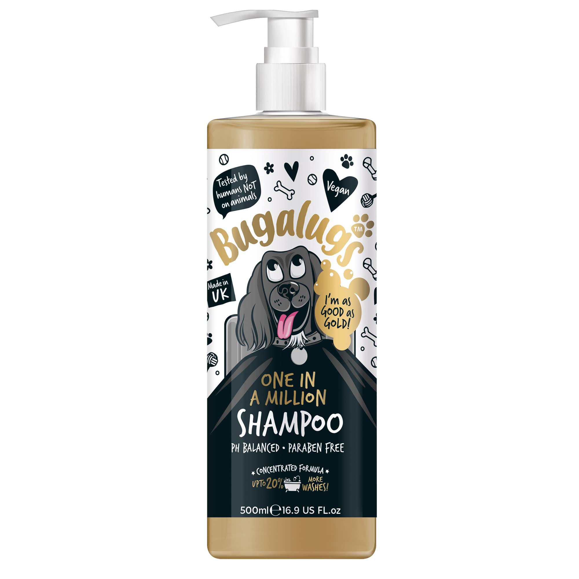 BUGALUGS Dog Shampoo with a Distinctive One in a million Fragrance - Natural dog grooming shampoo products for smelly do