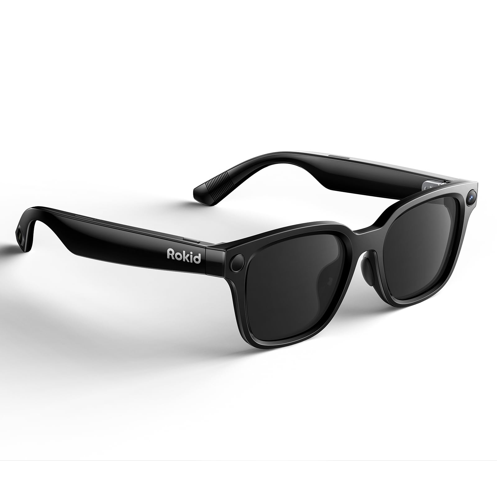 Rokid Ai Glasses Style (Non-Display), 2026 Smart Audio Sun Glasses with ChatGPT & Gemini, Real-Time Translation, 12MP Ca