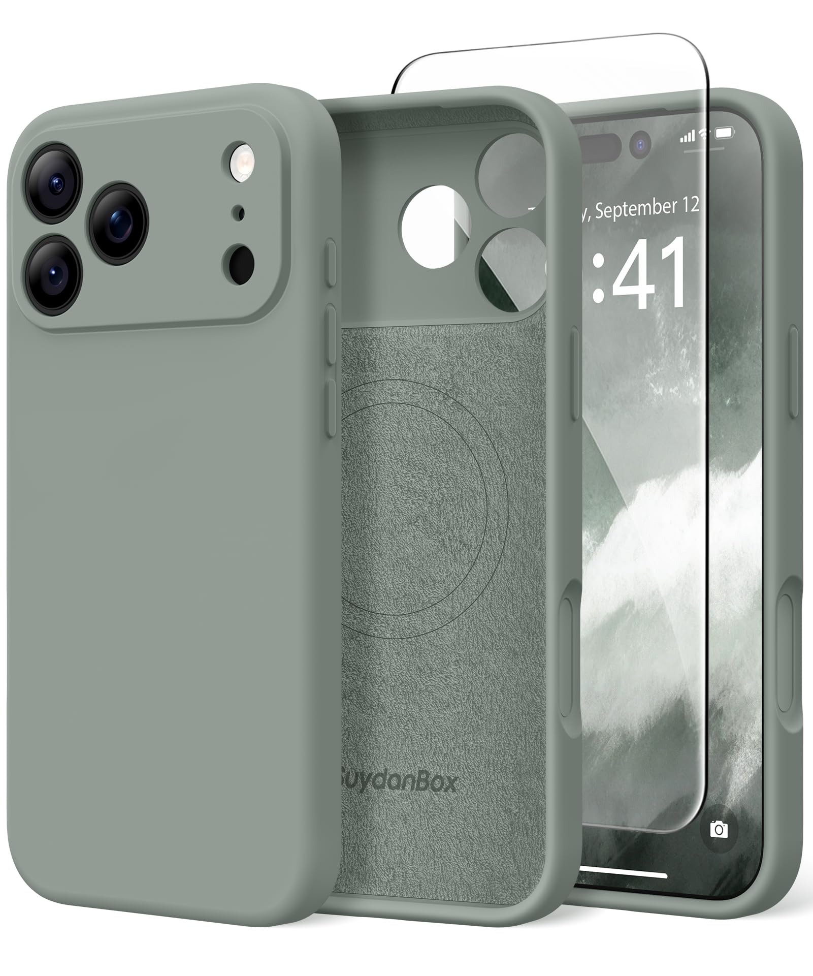 Magnetic for iPhone 17 Pro Case, Compatible with MagSafe, [Full Camera Protection][Screen Protector] Silicone Shockproof