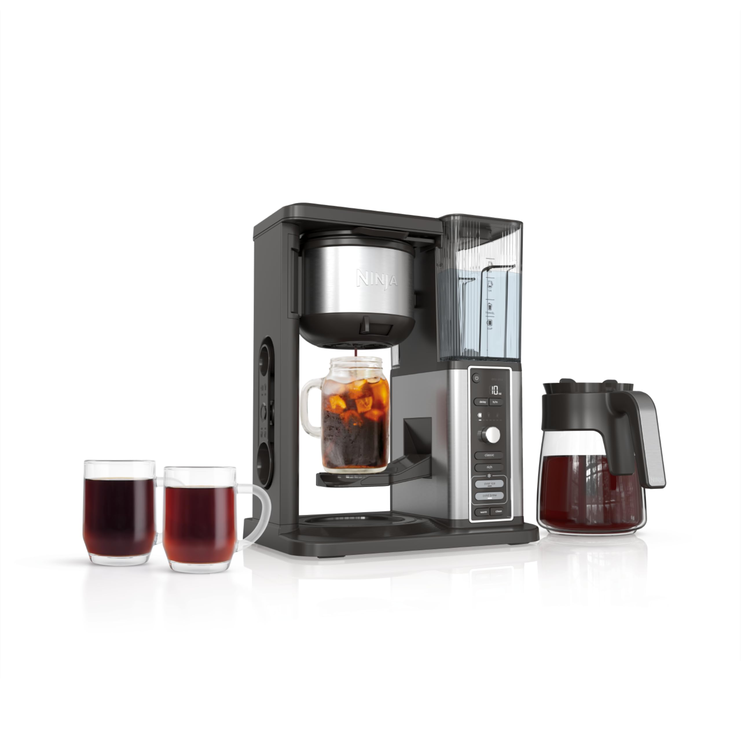 Ninja Hot & Iced XL Coffee Maker with Rapid Cold Brew, 4 Brew Styles, 8 Sizes Small Cup to Travel Mu