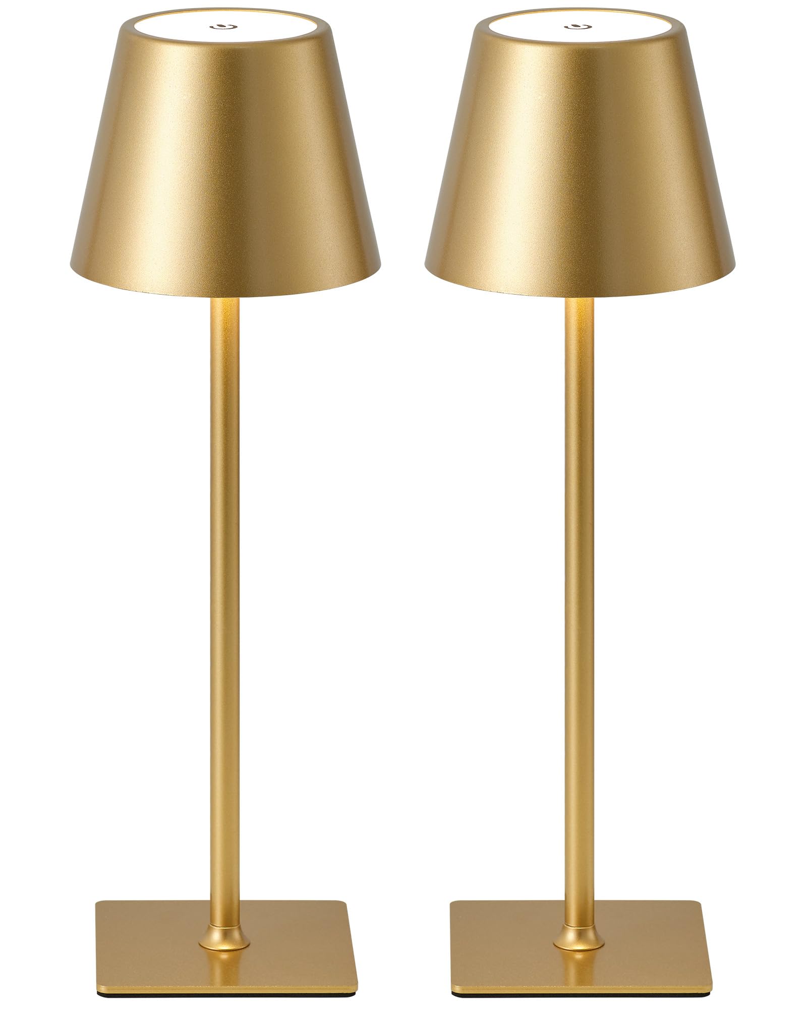 KDG 2 Pack Cordless Table Lamp, Portable LED Desk Lamps, 5000mAh Battery Operated, 3 Color Stepless Dimming Up, for Rest