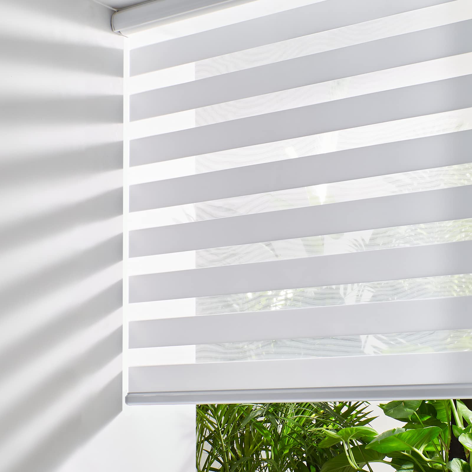 Persilux Cordless Zebra Blinds for Windows Free-Stop Roller Windows Shades (24