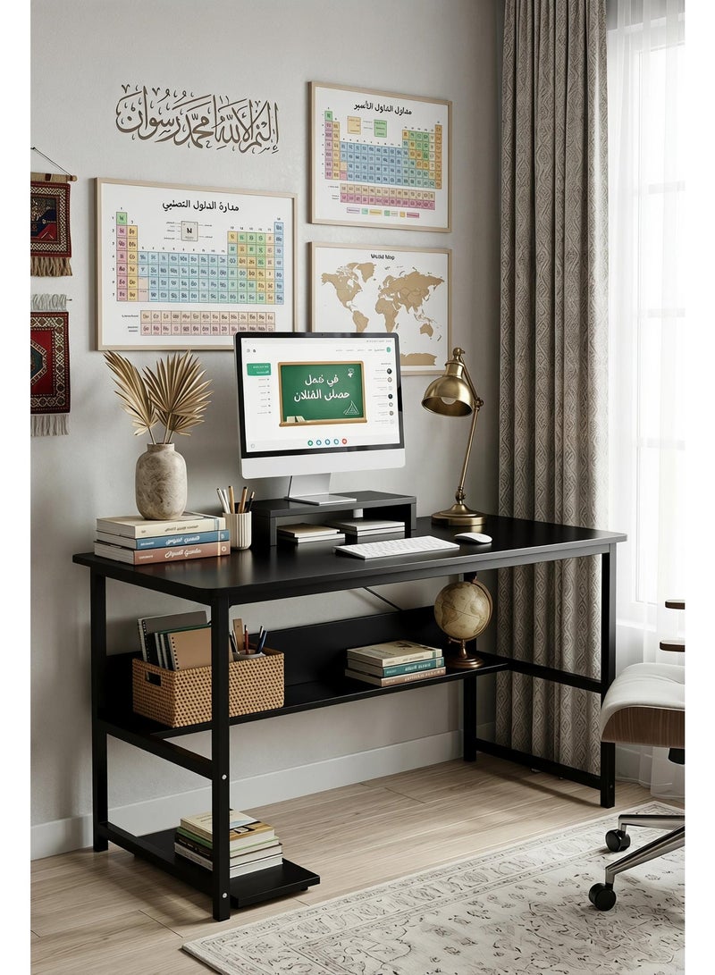 Visionnaire 110*50 cm Office Table Computer Desk with Bookshelf - Simple Style Study Desk and Gaming Table