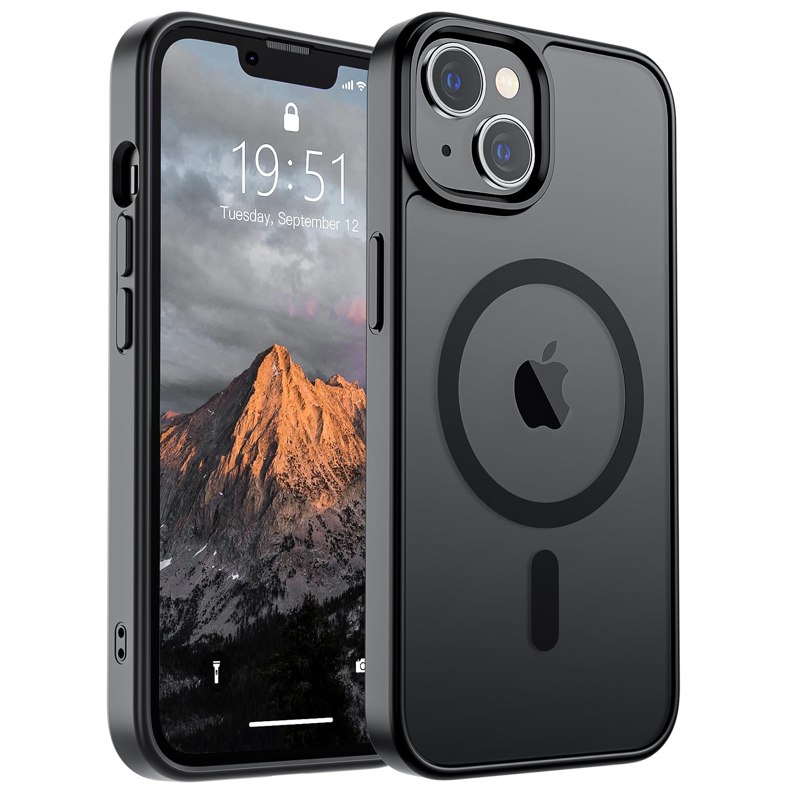 SUPFINE Magnetic for iPhone 14 Case & iPhone 13 Case (Compatible with MagSafe)(Military Grade Drop Protection) Transluce