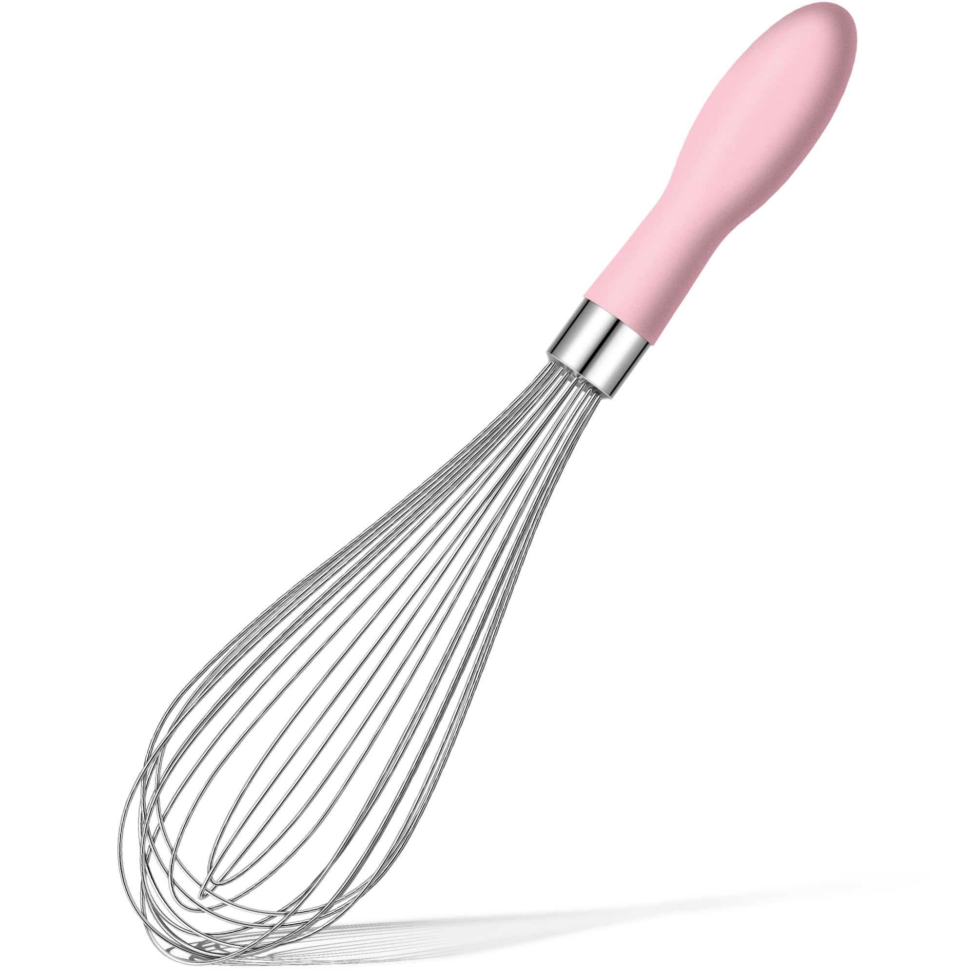 Rainspire 12-Inch Wire Whisk Stainless Steel, Balloon Whisks for Cooking, Wisk Wisking Tool With Soft Silicone Handle, T