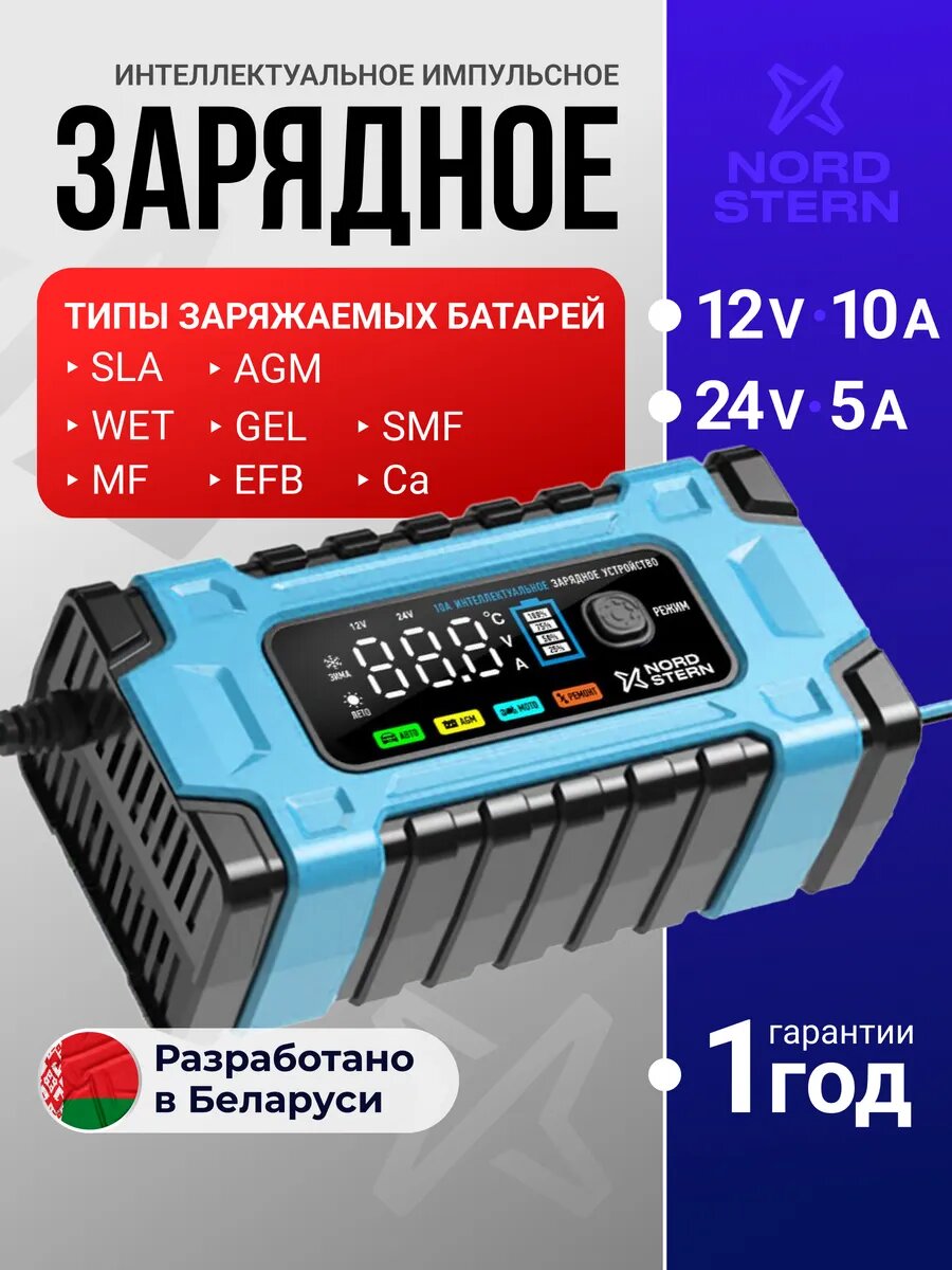 Автомобильное зарядное устройство 12, 24В