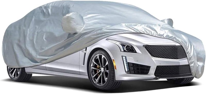 Car Cover S Foldable Silver Iversal Sedan Cover for Weather Ion, Car Exterior Cover for Sedans (S)