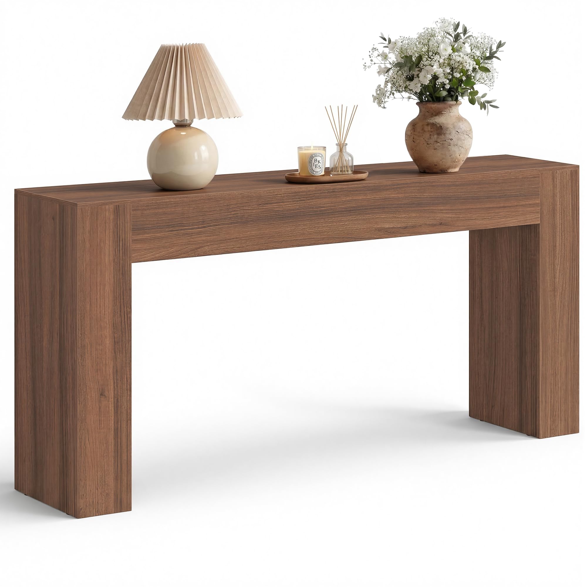 VASAGLE Entryway Table, Long Console Table, Thick Tabletop, Farmhouse Style, for Hallway, Behind the