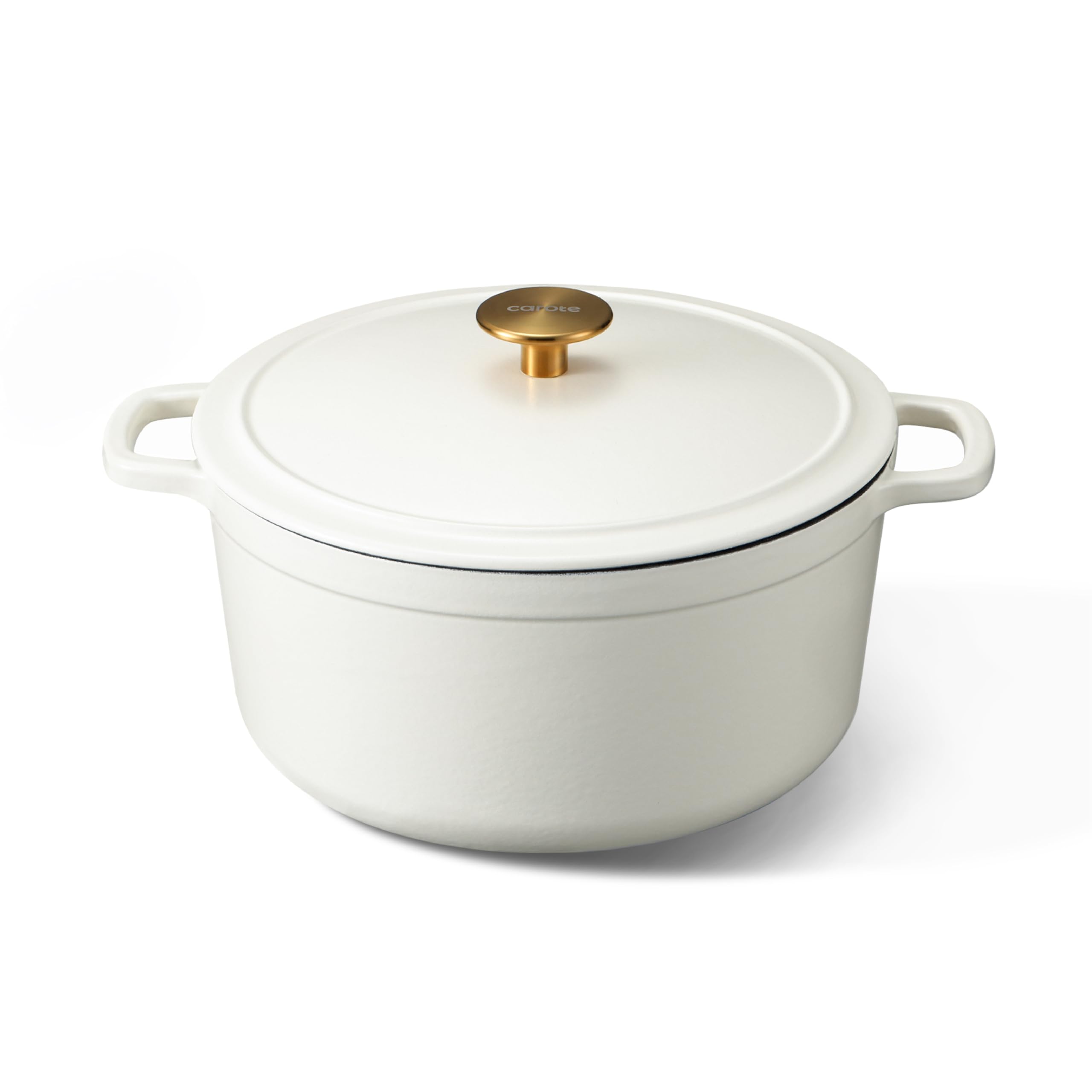 CAROTE 5QT Enameled Cast Iron Dutch Oven Pot with Lid, Heavy-Duty Dutch Oven for Sourdough Bread Baking, Braising, Stews