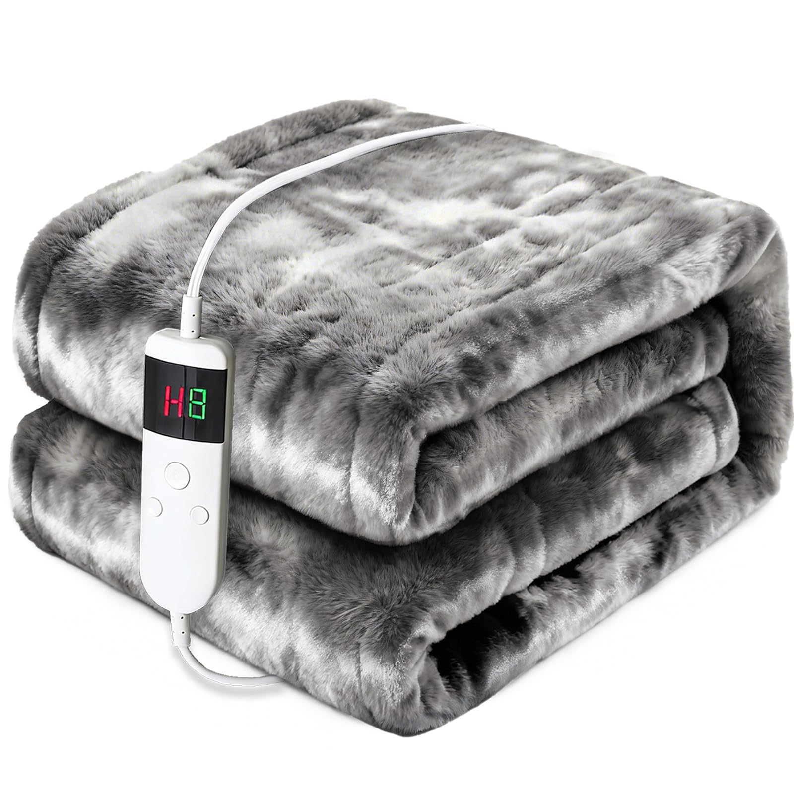 Heated Electric Blanket Throw 50''x60'' - Fast Tie-Dye Heating Blanket, Washable Heat Blanket 10 Hea