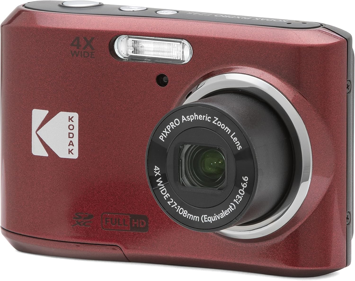 Kodak PIXPRO FZ45 Digital Camera, 16MP Point & Shoot with 4X Optical Zoom, 27mm Wide Angle, 2.7 Inch LCD, 1080p Video, R