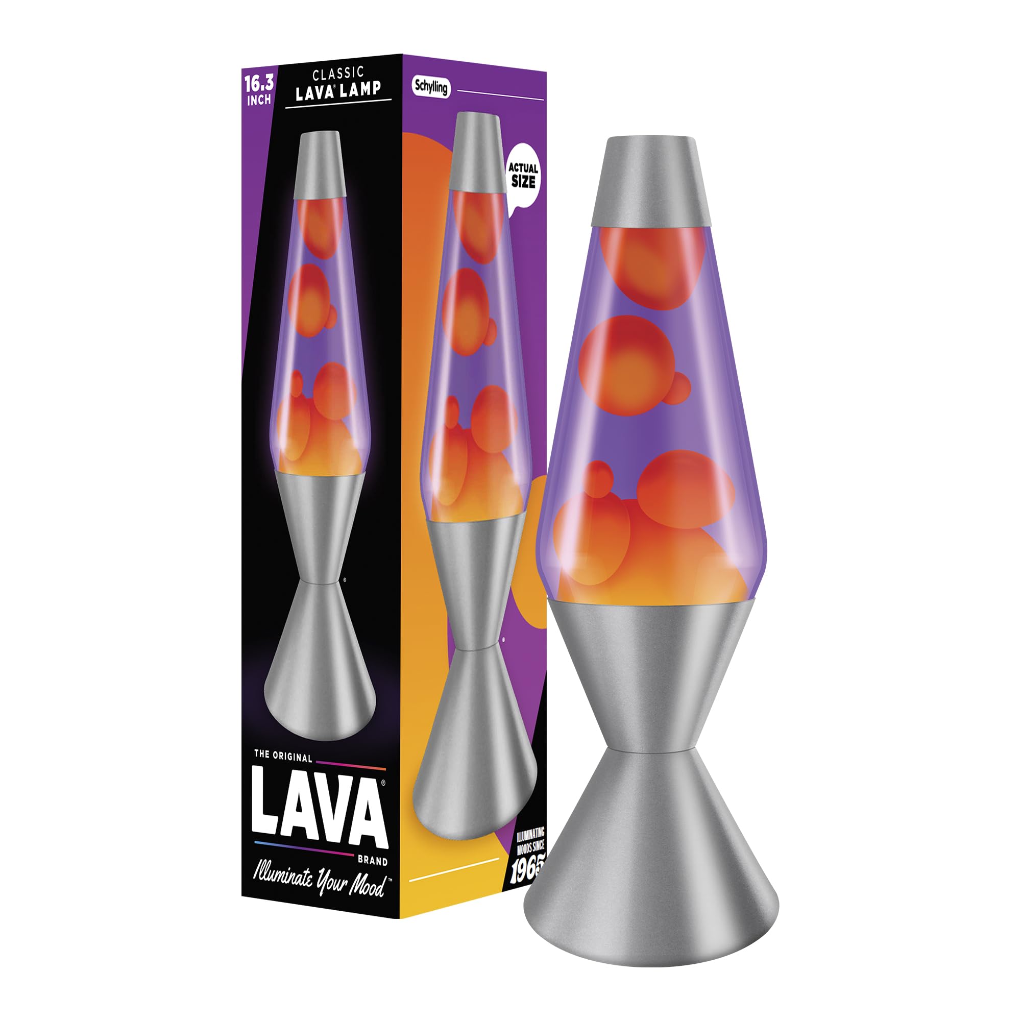 The Original Lava® Lamp - Large 52oz 16.3" - Vivid Twilight - Classic Liquid Motion Lamp - Orange La