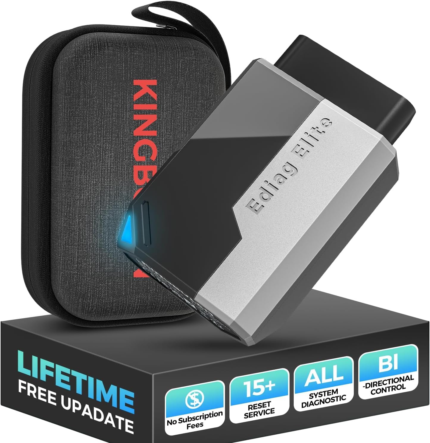 KINGBOLEN EDIAG Elite OBD2 Scanner Bluetooth,Bi-directional Scan Tool Full System Car Diagnostic Tool for iOS & Android,