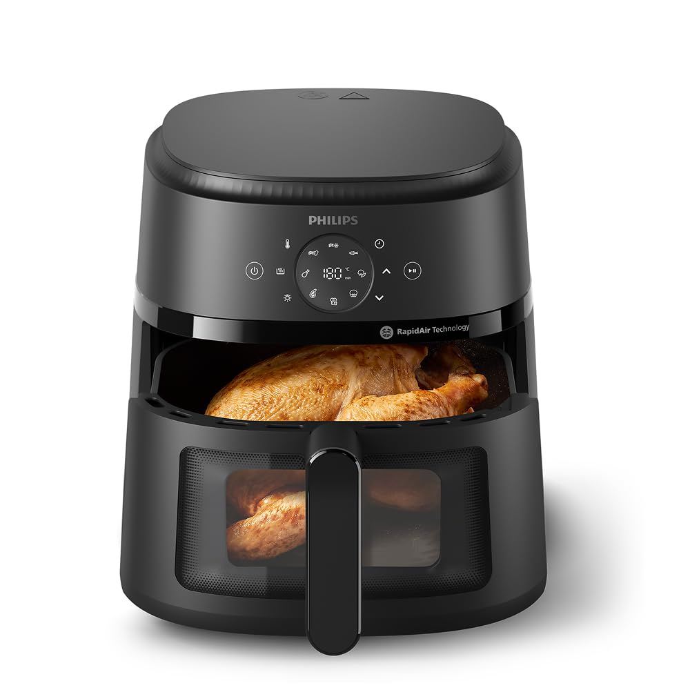 Philips Airfryer 2000 Series – Classic 6.2L Airfryer with Window, RapidAir Technology, 13 Ways to Cook, 90% Less Fat, Ea