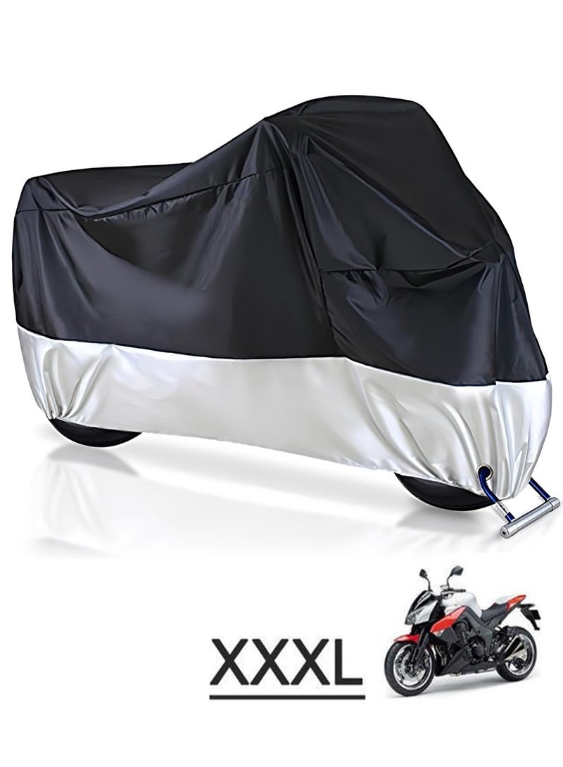 Bukela Motorcycle Vehicle Cover Waterproof Outdoor UV 210D, All Season Universal Weather Durable Quality Waterproof Sun