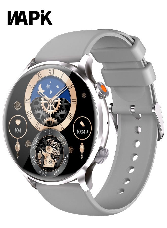 WAPIK Korean Brand Smart Watch Y5, Business Smartwatch, Waterproof Fitness Watch, Bluetooth Calling, Compatible with And