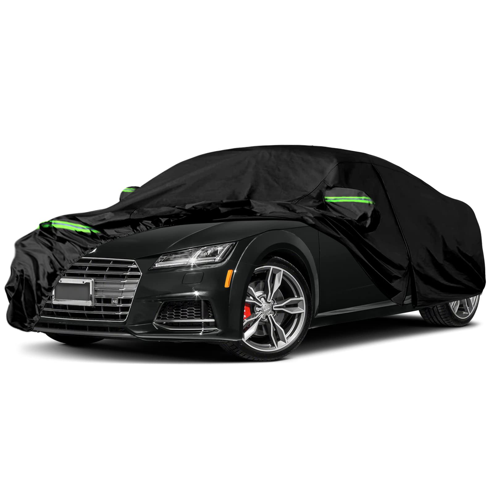 Waterproof Car Cover Replace for 2006-2023 Audi TT/TTS, 6 Layers All Weather Car Cover with Zipper Door & Windproof Band