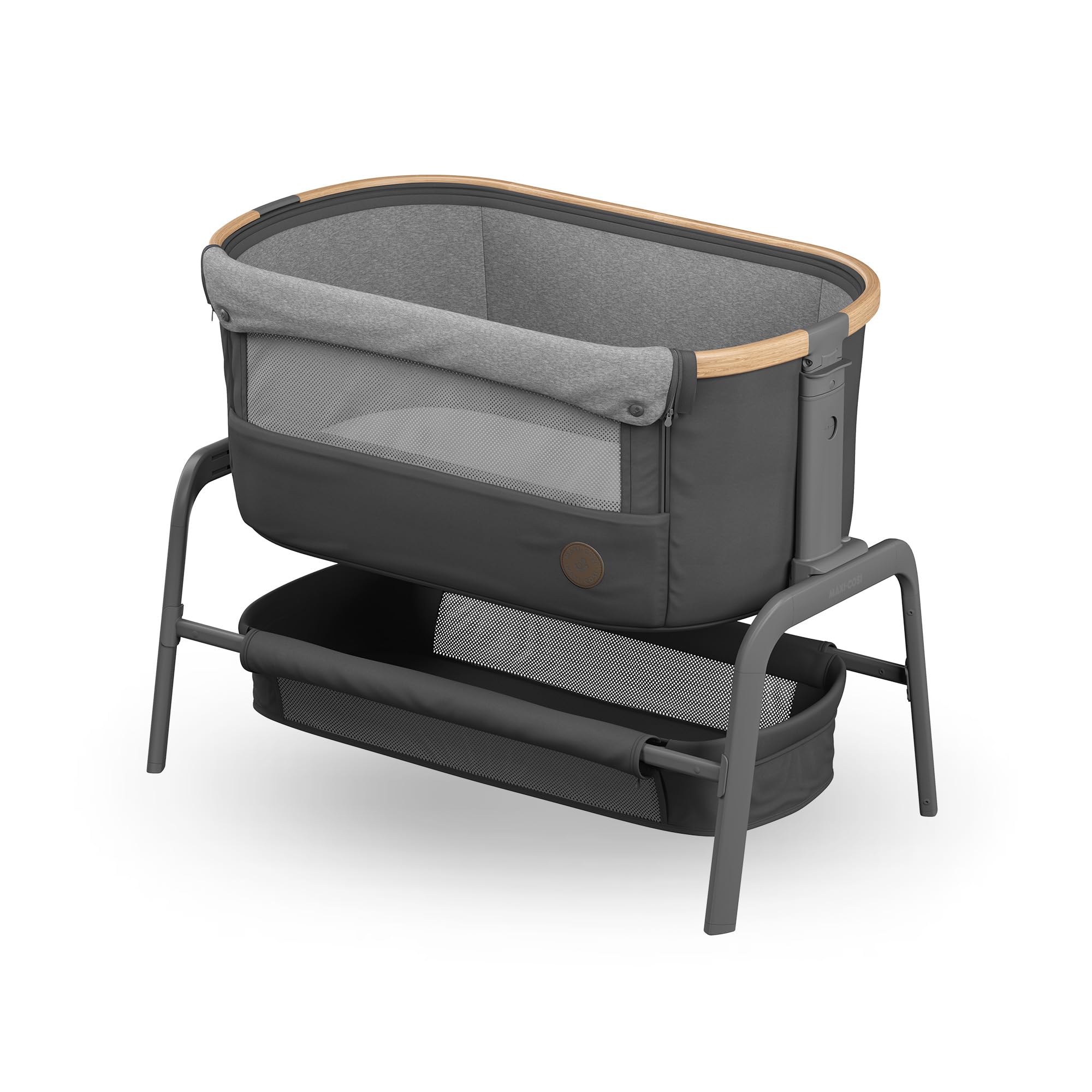 Maxi-Cosi Iora Co-Sleeper Crib, Foldable Baby Bedside Crib, 0–6 Months, max 9 kg, 4 Incline & 5 Height Positions, Easy S
