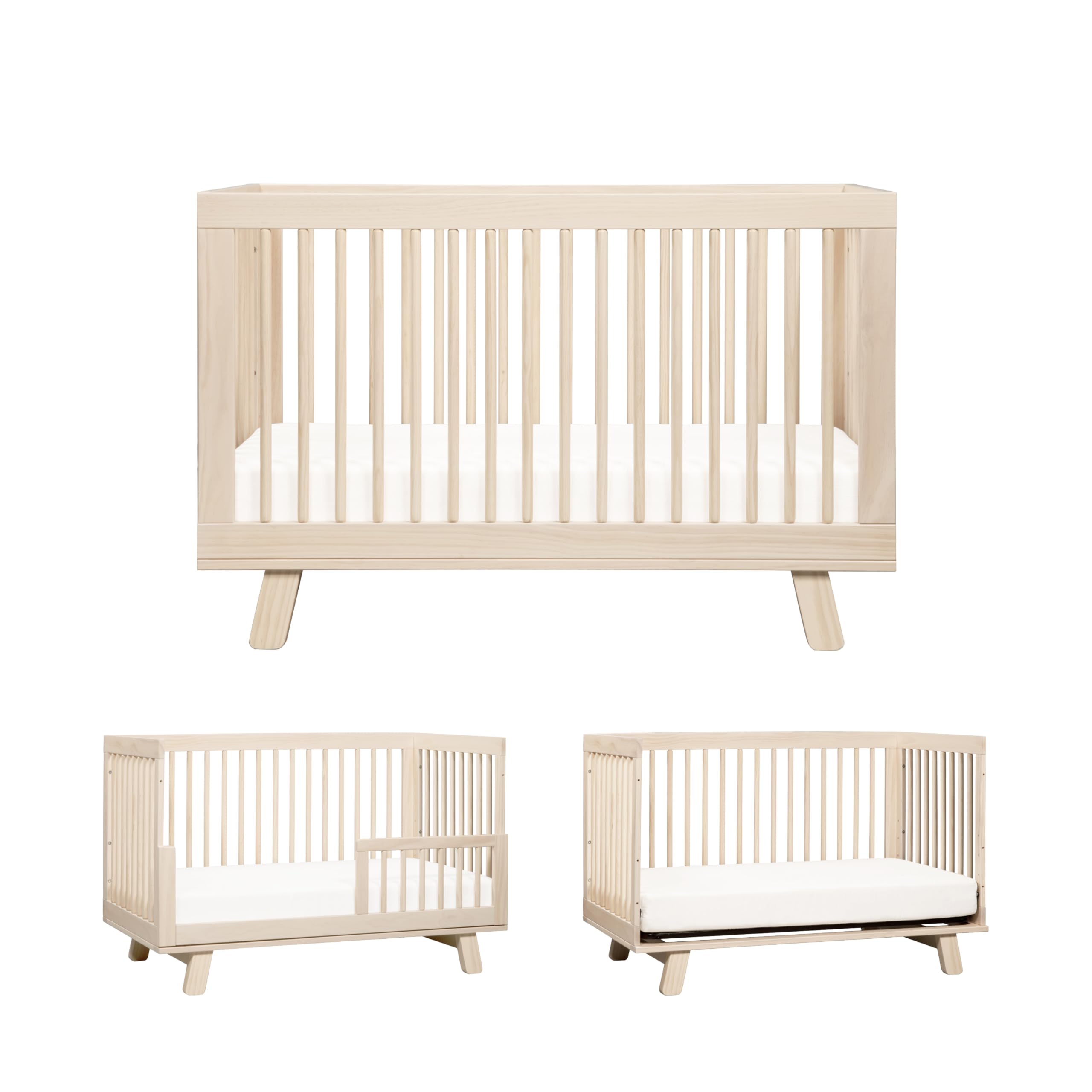 Babyletto Hudson 3-in-1 Convertible Baby Crib - GREENGUARD Gold Certified - Convertible Crib to Toddler Bed and Daybed -
