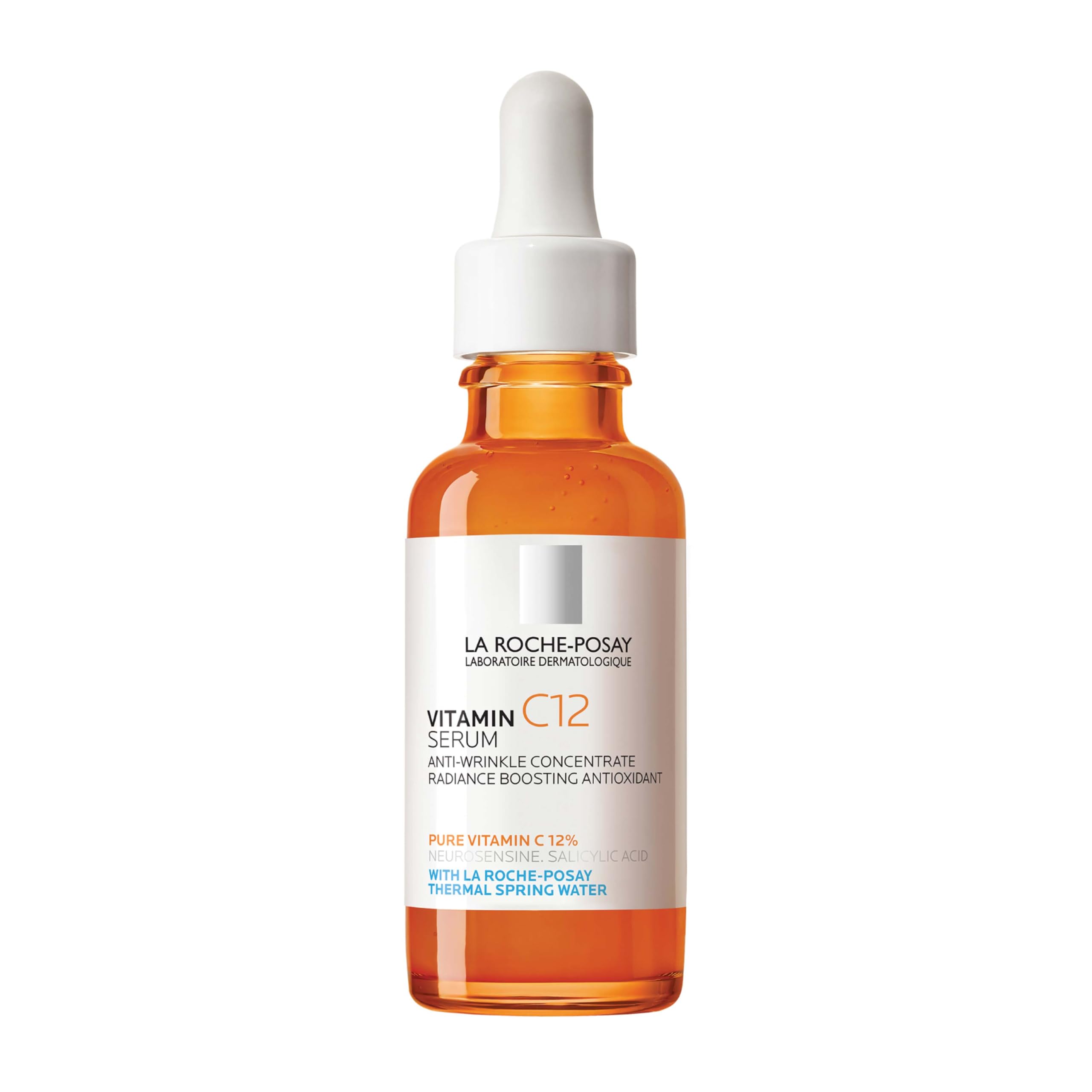 La Roche-Posay Pure Vitamin C12 Serum, Anti-Wrinkle Radiance Restoring Face Serum, 12% Pure Vitamin C, Salicylic Acid, N