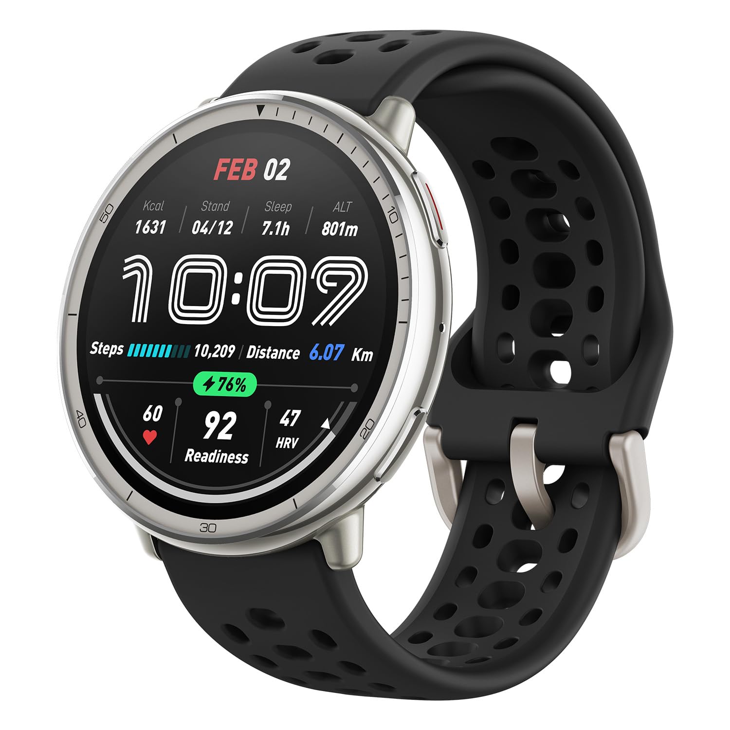 Amazfit Active 2 Smart Watch 44mm, GPS Maps with Direction, Fitness Tracker, 10 Day Battery, Sleep Monitor, 160+ Sport M