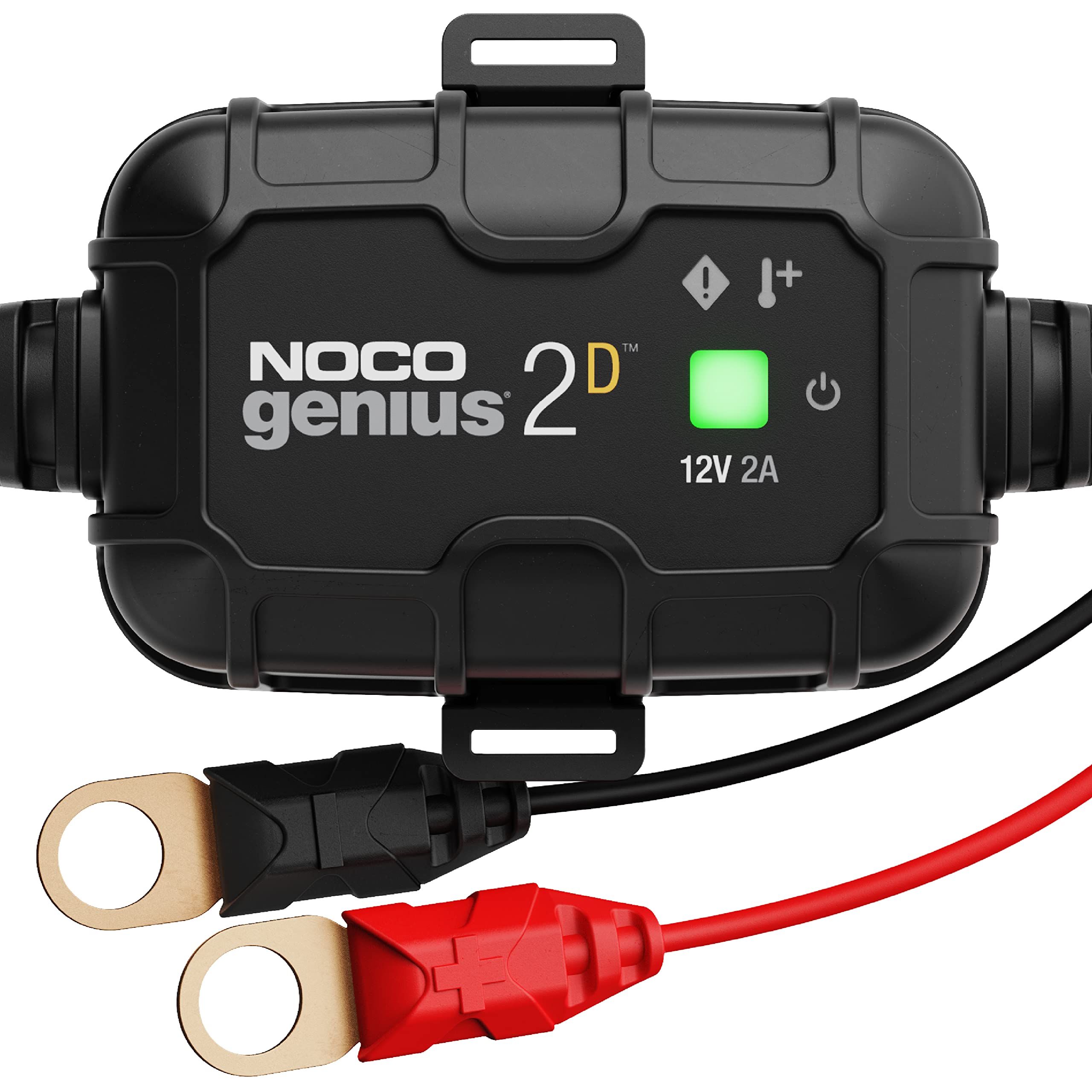 NOCO GENIUS2D: 2A 12V Smart Onboard Battery Charger - Direct-Mount Automatic Maintainer, Trickle Charger & Desulfator wi