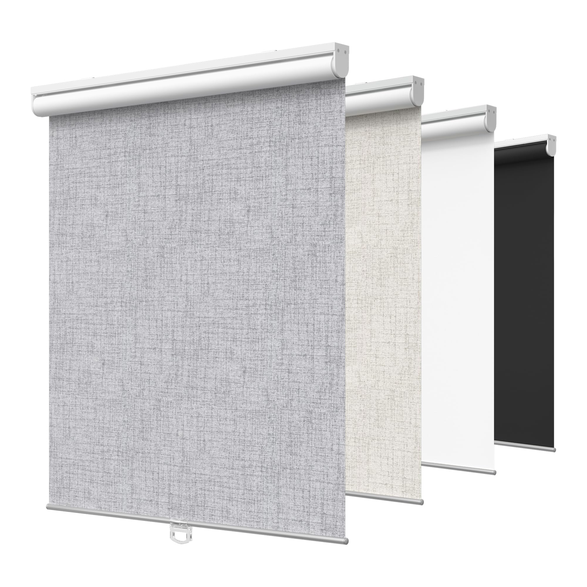 GENIMO 100% Blackout Roller Window Shades, Window Blinds Cordless with Thermal Insulated, UV Protection Fabric, Mini Fre