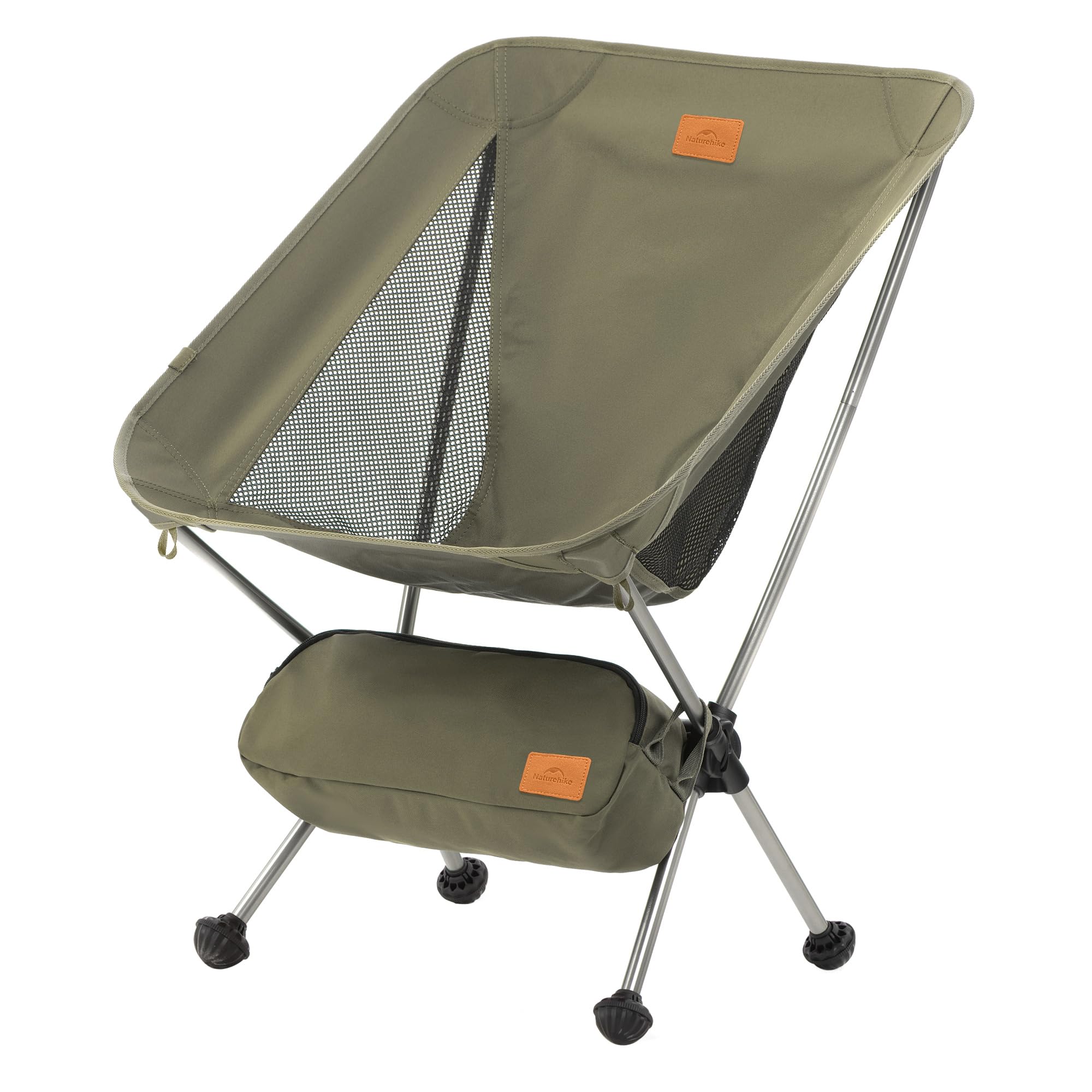 Naturehike YL08 Ultralight Camping Chair, 2.38 LBS Portable Backpacking Chair with Anti-Sinking Feet, Lightweight Compac