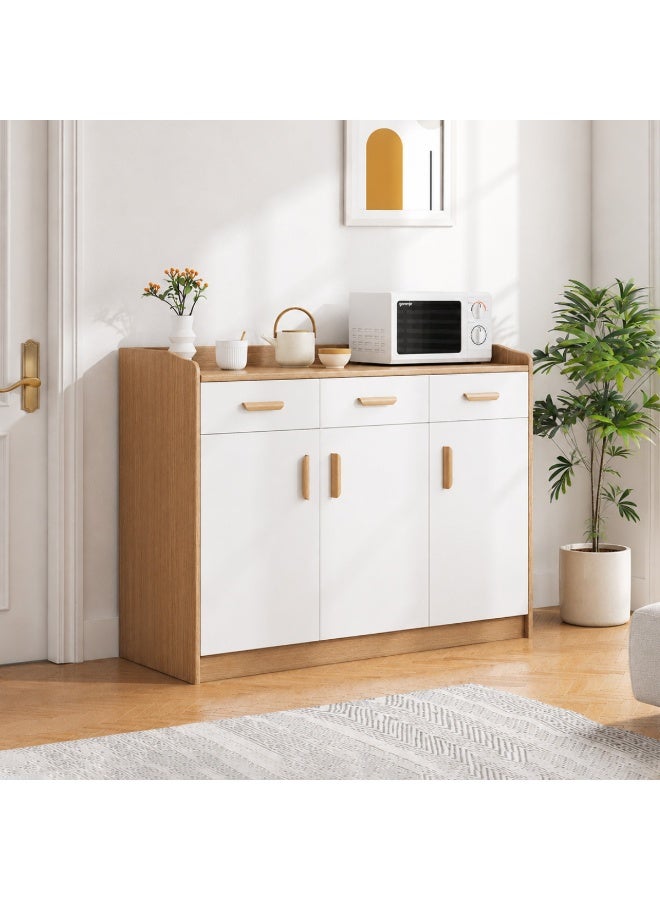 GGEROU Sideboard Buffet Cabinet with Storage Drawers Cupboard Living Room Kitchen Side Cabinet Dinin
