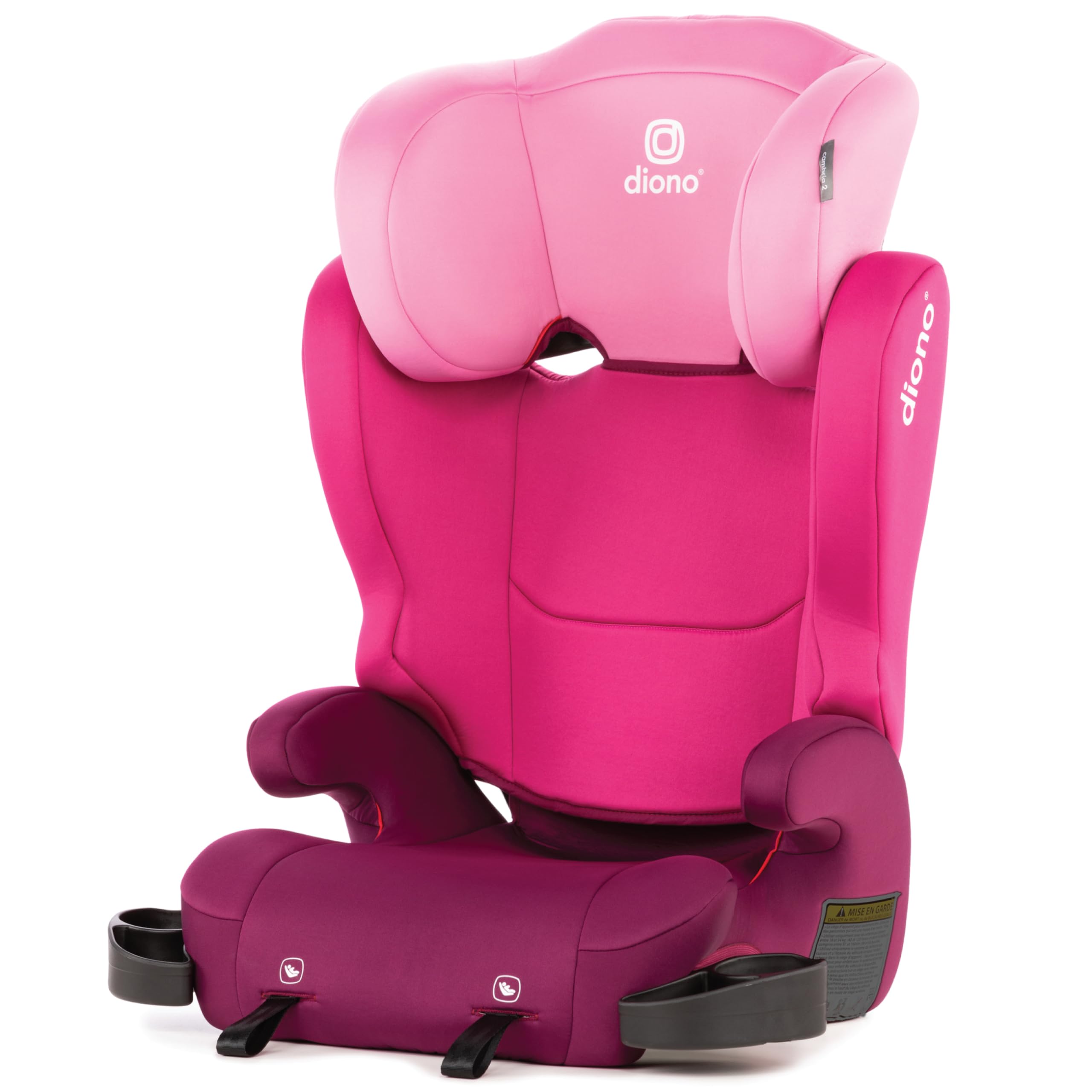 Diono Cambria 2 XL, Dual Latch Connectors, 2-in-1 Belt Positioning Booster Seat, High-Back to Backless Booster, Space an