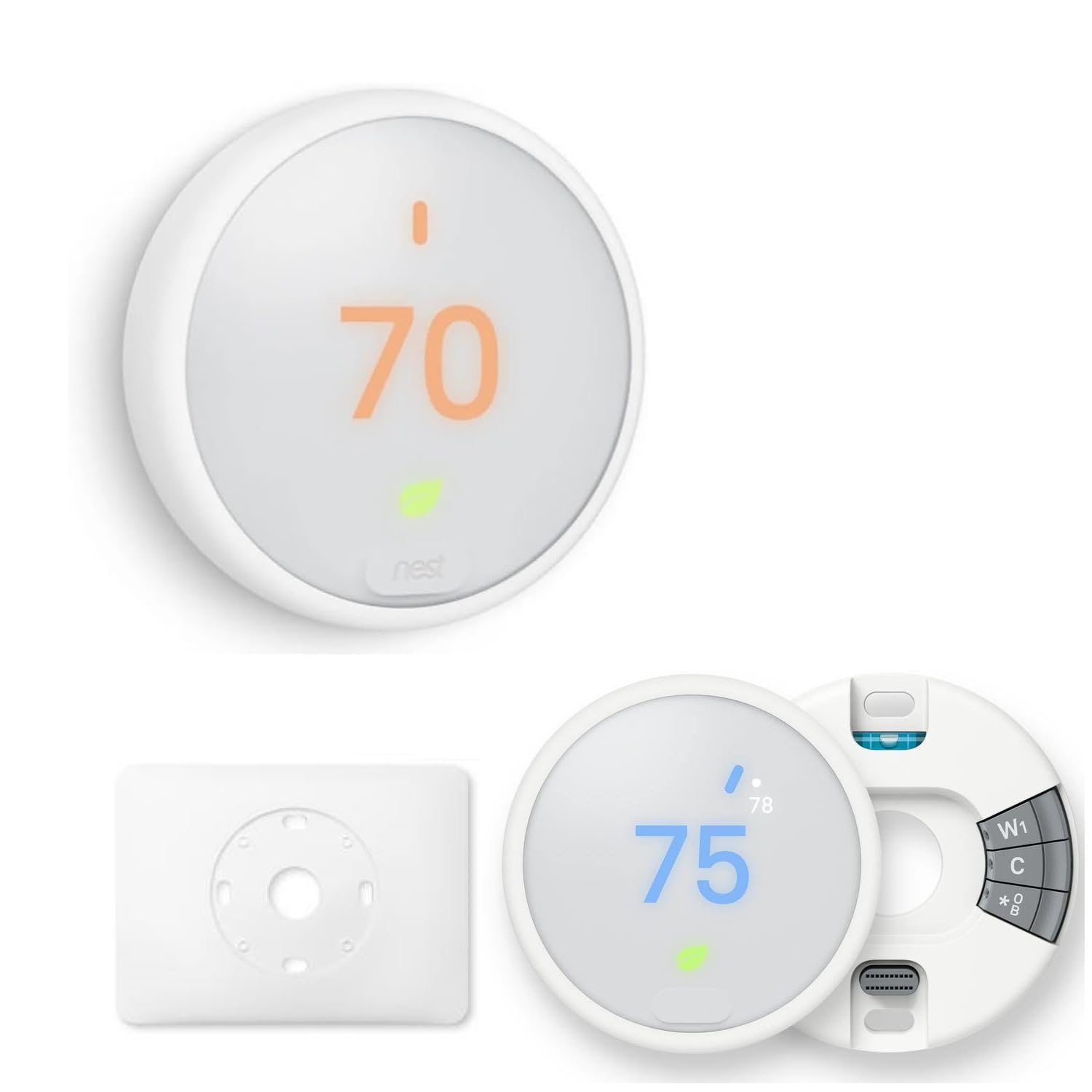 Google Nest Thermostat - Programmable Smart Learning Thermostat with Easy Installation and Trim Kit 